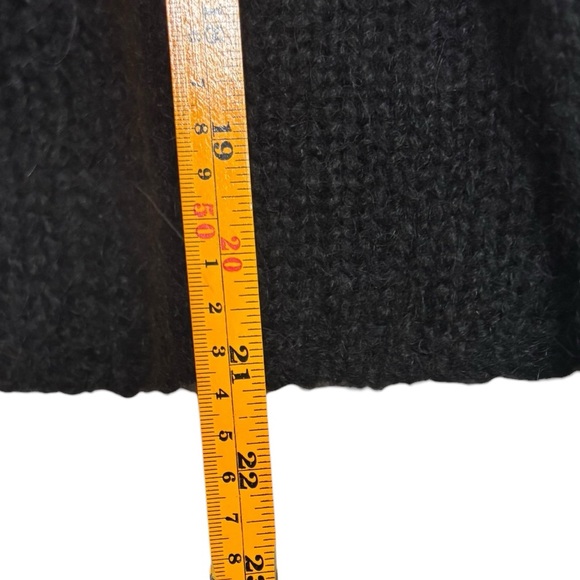 Reformation Black Baby Alpaca Merino Wool Button Front Cardigan Sweater Medium - Picture 11 of 12